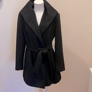 Calvin Klein Belted Wrap  Coat